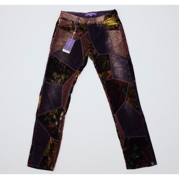 Ralph Lauren Purple Label 26 pants jeans patchwork velvet 50th anniversary 106
